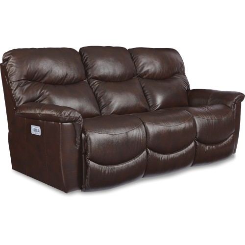 James Power Reclining Sofa w/ Headrest & Lumbar