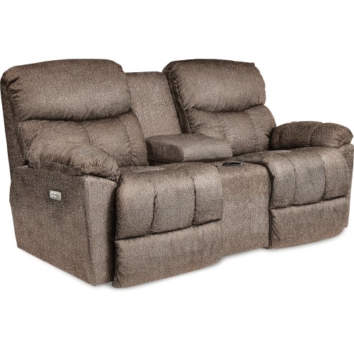 Morrison Power Reclining Loveseat w/ Headrest Lumbar & Console