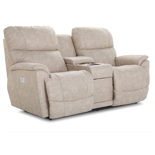Trouper Power Reclining Loveseat w/ Headrest & Console