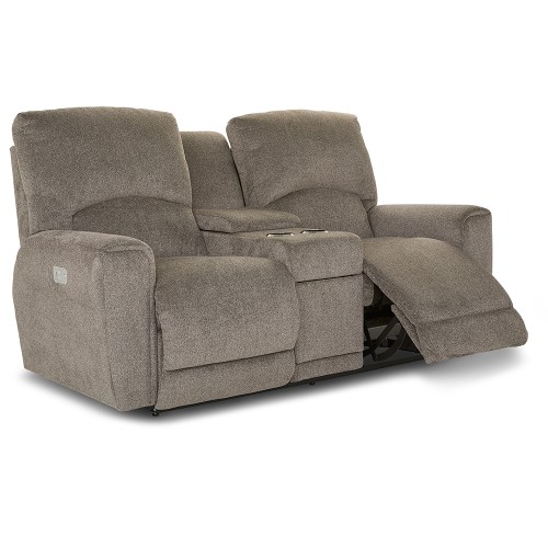 Cassian Power Reclining Loveseat w/ Headrest Lumbar & Console