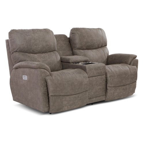 Trouper Power Reclining Loveseat w/ Headrest Lumbar & Console