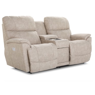 Trouper Power Reclining Loveseat w/ Headrest & Console