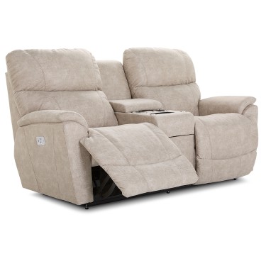 2. Trouper Power Reclining Loveseat w/ Headrest & Console