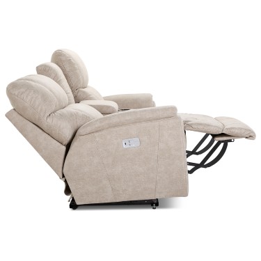 3. Trouper Power Reclining Loveseat w/ Headrest & Console
