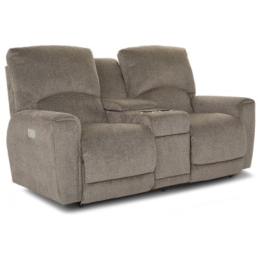 Cassian Power Reclining Loveseat w/ Headrest Lumbar & Console