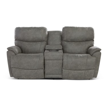 4. Trouper Power Reclining Loveseat w/ Headrest Lumbar & Console