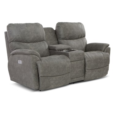 2. Trouper Power Reclining Loveseat w/ Headrest Lumbar & Console