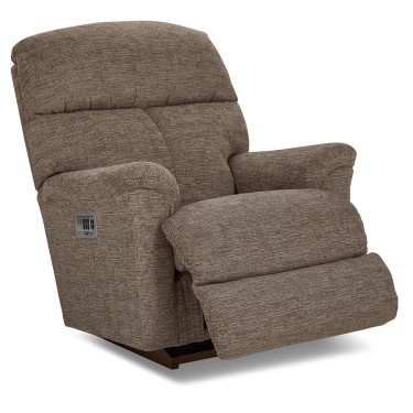 3. Reed Power Rocking Recliner w/ Headrest & Lumbar