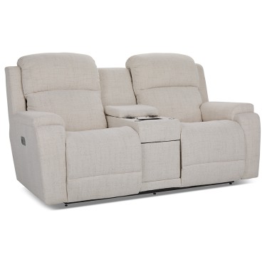 Dorian Power Reclining Loveseat w/ Headrest Lumbar & Console
