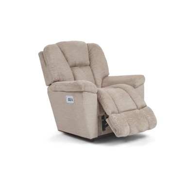 3. Maverick Power Rocking Recliner w/ Headrest & Lumbar