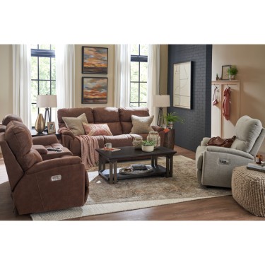 4. Trouper Power Reclining Loveseat w/ Headrest & Console