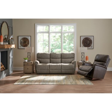 5. Trouper Power Reclining Sofa w/ Headrest & Lumbar