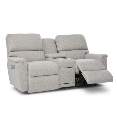 3. Ava Power Reclining Sofa w/ Console Headrest & Lumbar